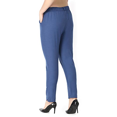 Image of GRECIILOOKS Women's Joggers - Soft High Waist Straight Fit Pants | Comfortable Cotton Blend Trousers Travel