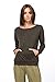 Produktbild super.natural Damen Langarm-Shirt, Mit Merinowolle, W SLASH NECK TOP, Größe: S, Farbe: Khaki meliert