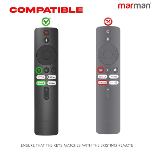 Image of Marman Compatible with Mi Tv Bluetooth Voice Remote Original Suitable for Redmi Xiaomi 32 43 55 65 Inch LED Smart 4k HD UHD Android Television - Pairing Must !