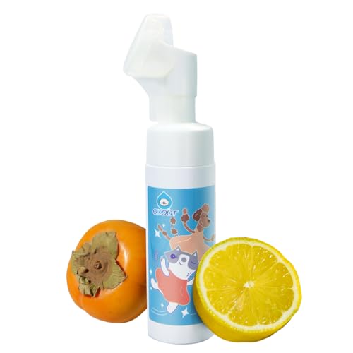 Image of Dog Paw Cleaner No-Rinse Foaming Cleanser with Scrubber Brush, Pet Paw Wash Waterless Foot Foam for Dogs Puppy and Cats, Fragrance Free Safe for All Pets, 5fl.oz (150ml)