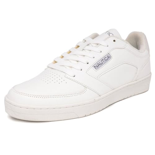 Image of Nautica Men's Casual Lace-Up Sneakers - Classic Low-Top Tennis Fashion Sneakers