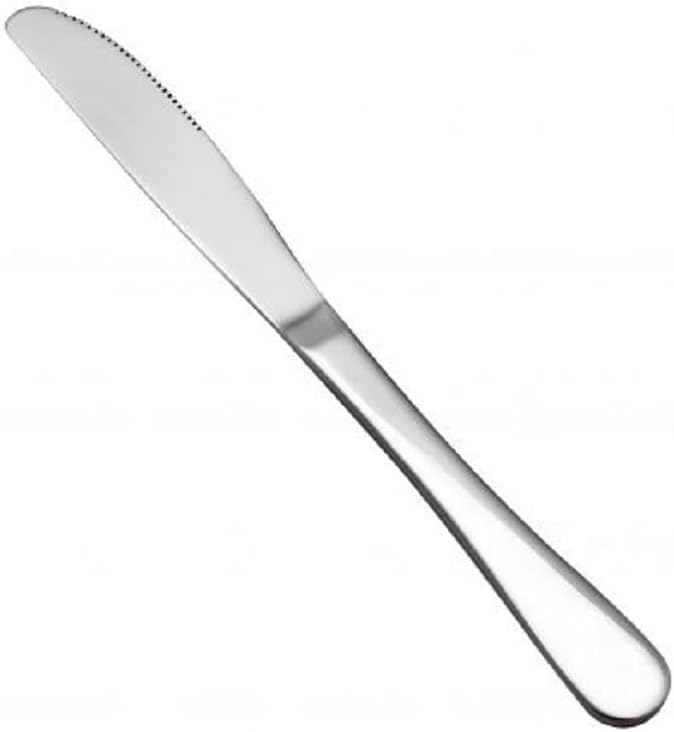 TrueCraftware- Tahoe Stainless Steel Dinner Knife Set of 12- Stainless Steel Silverware Flatware Cutlery Kitchen Tableware Set for Home and Restaurant Butter Knife Spreader Table Knives