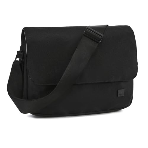 Bolso mensajero para laptop 14 pulgadas Knomo Osaka negro miniatura 1