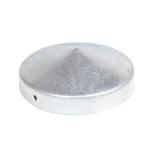 5 x PFOSTENKAPPE RUND STAHL FEUERVERZINKT 81 MM DURCHMESSER