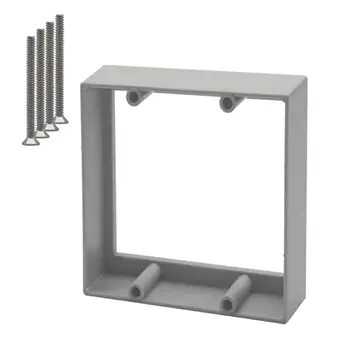 3/4” Double Gang Receptacle Outlet Box Extender,Gray Electrical Outlet Extender for Electrical Box,A Great Helper for Outlet Box Adjustments,1Pack