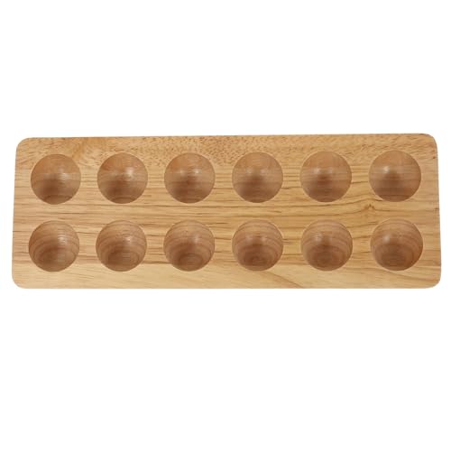 Organizador de huevos para evitar roturas en refrigerador con soporte de madera doble