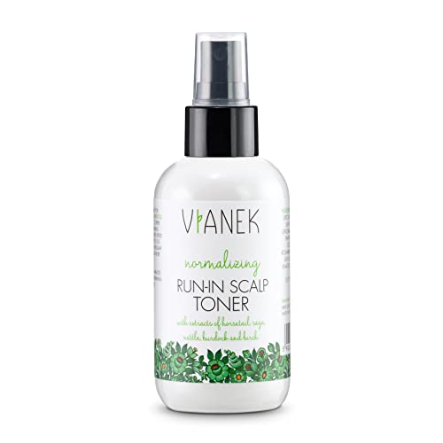 VIANEK normaliserande toner och hårvatten för hårbotten med häststram, salvia, nässla, kardborre och björk. Vegan naturkosmetik för kvinnor och män. Storlek 150 ml