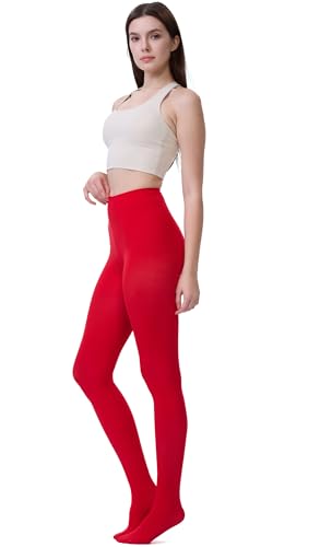 Image of DUCMODA Women's 70D Semi-Opaque Tights High Waist Solid Soft Stretch Pantyhose