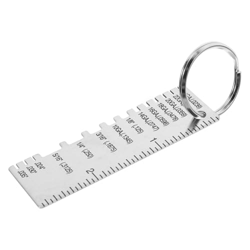 Weld Inspection Ruler Welding Tool Wire Gauge Welding Table Accessories Weld Inspection Tools Wire Size Gauge Tool Wire Measuring Gauge Metal Thickness Gauge Stainless Steel Silver FUNOMOCYA
