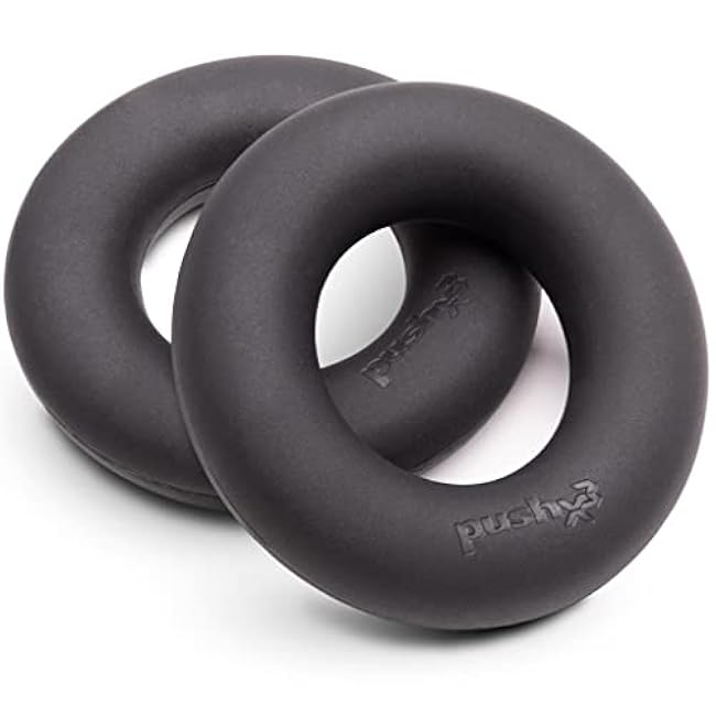 Grip Strength Trainer Rings, Rock Climbing & Bouldering, Jujitsu Grip Strength, BJJ Trainer, Hand Grip, Forearm, and Wrist Strengthener, Stress Relief, Convert PushX3 Pushup Equipment to Stable Pushup Stands