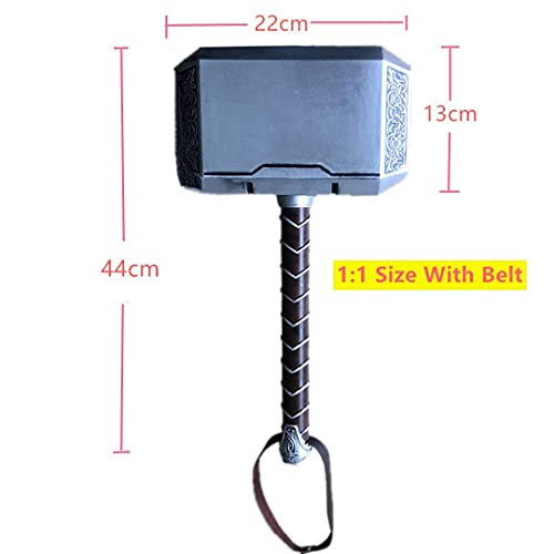 damdos Halloween Prop Cosplay Weapon 44cm PU Foam Hammer for Movie 1:1 Size Model Hammers Costume Accessory Collector Cool Birthdays Xmas Gifts