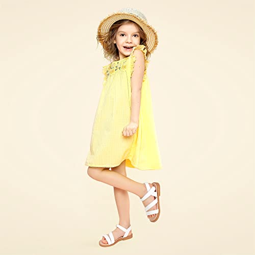 Pandaninjia Girls Sandals White Toddler Little Big Kid Pnruth Open Toe Summer Shoes Size 3 Sandals thumb #1