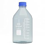 MorexLab 2000ML Storage Glass Bottles – 1pc Round Media Storage Bottle – Borosilicate Glass Bottles – Safe Probe Storage Glass Storage Bottles with GL45 Blue Screw Cap (2000ml - 1pc)