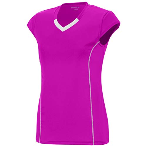 Augusta Sportswear 1218 Women's Blash Jersey - Power Pink/White 1218A L
