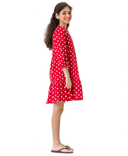 Image of Uptownie Lite Girls Knee Length A-Line Tiered Dress