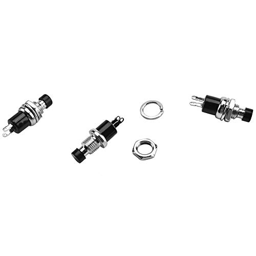 Pulsante Switchs, PBS-110 nero rotondo Mini