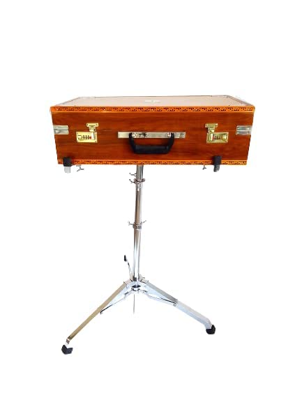 Harmonium Foldable Adjustable With 3 Different Height Steel Stand Suitable for all Octapads for Playing (45.7 x 17.8 x 12.7 Centimeters) Brown