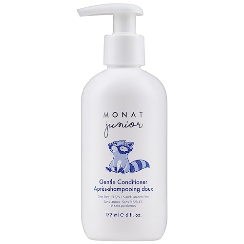 MONAT Junior™ Gentle Conditioner – A safe and gentle Anti Frizz Hair Conditioner for children that rinses out quickly. All Natural Tear-free, Sulfate & Paraben-free – Net Wt. 177 ml e / 6 fl. Oz.