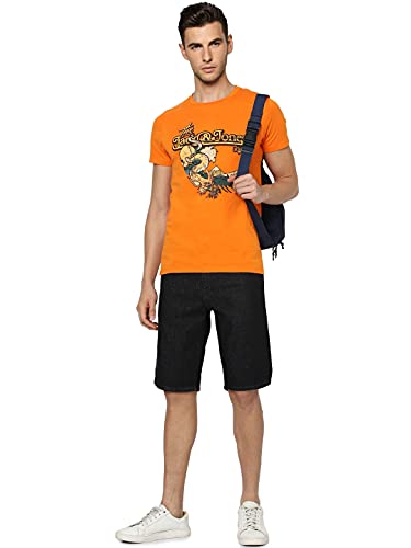 Image of Jack & Jones Men's Cotton Printed Slim Fit T-Shirt