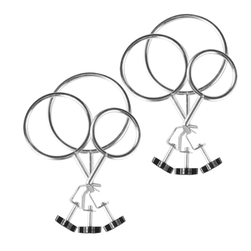 ERINGOGO 6pcs Lab Ring Stand Flask Holder Retort Support Clamp Ring for Chemistry Physics Lab