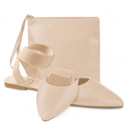 Image of Foldable Flats for Women, Ankle Strap Dressy Shoes for Weddings & Parties | Party Shoes