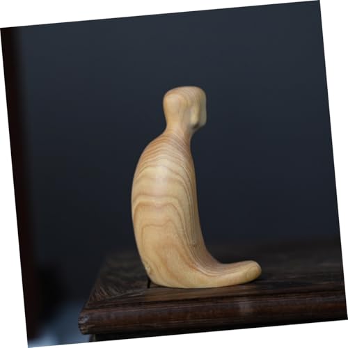 Figurine en bois sculptée sans visage Jojofuny objet déco rétro