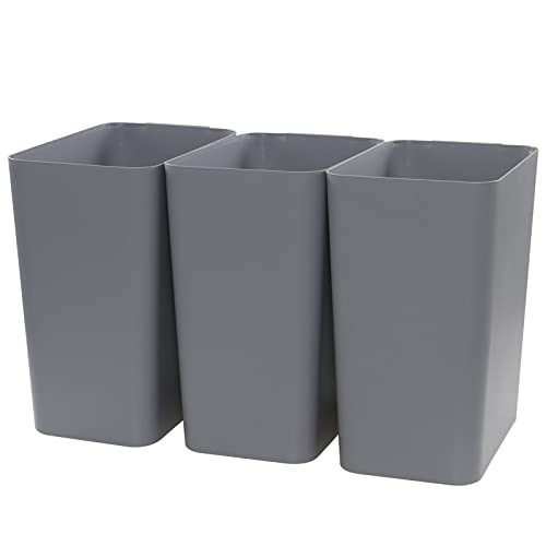 Caneca de basura rectangular 4.5 galones pack 3 gris miniatura 7