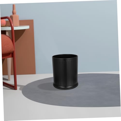 Caneca de basura negra rectangular para baño y oficina miniatura 6