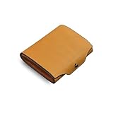 [ObiOri] 財布 メンズ プエブロレザー 本革 日本製 コンパクト 小さい ミニ財布 大容量 3つ折り 箱型の小銭入れ 箱状 左利き 右利き メンズ プレゼント (イエロー)