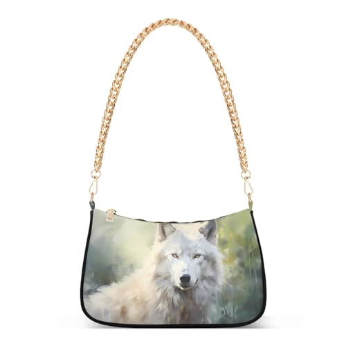 Sac à bandoulière loup blanc pour vos sorties citadines et balades