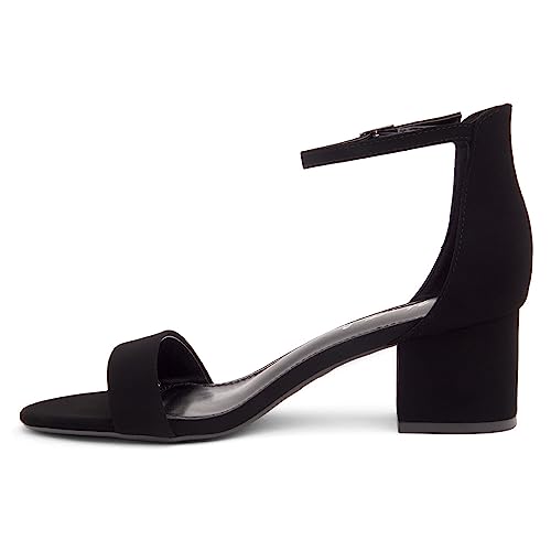 Image of Herstyle Low Block Heels for Women - 2.25 Inch Open Toe Chunky Heel Sandals with Dressy Ankle Strap for Wedding, Prom, Party & Office