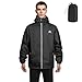 flintronic Regenjacke Herren, Herren Regenjacke Wasserdichter, Reflektierende Jacke, Leicht Wasserdicht Faltbare Regenmantel mit Kapuze, Fahrrad Rain Windbreaker, für Wandern Laufen, XL