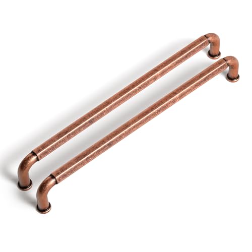 Goo-Ki 6 Pack 7-1/2 Inch (192mm) Hole Center Cabinet Pulls Antique Copper Zinc Alloy Kitchen Drawer Pulls Drawer Handles 8 Inch Length 2201-AC-192