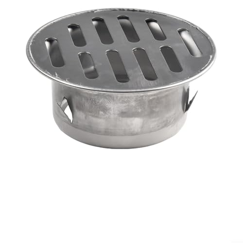 Honseadek Grille de vidange de sol en acier inoxydable pour toit extérieur, balcon, jardin – Manchon de tuyau en PVC de type – 50 mm à 200 mm de diamètre – anti-encrassement pour Ho (tube de 63 mm)
