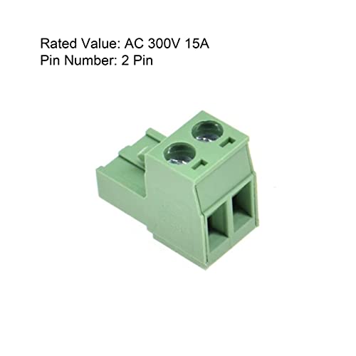 Cermant 20 Pcs 2 Pin 5.08Mm Pitch Pluggable Pcb Angle Screw Terminal Block Plug Connector Socket Panel Mount Diy (20Pcs 2P) #TOP4