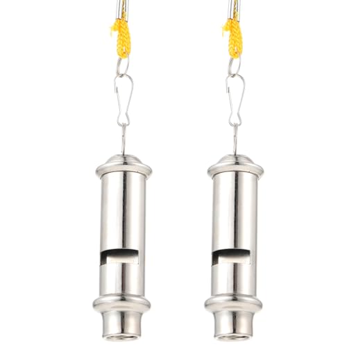 2 silbatos metálicos para exteriores para árbitros y entrenadores miniatura 1