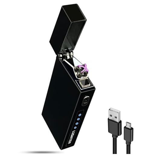 Lighter - Electric Lighter Windproof Double ARC Plasma Lighter USB Rechargeable with Battery Indicator - S2000