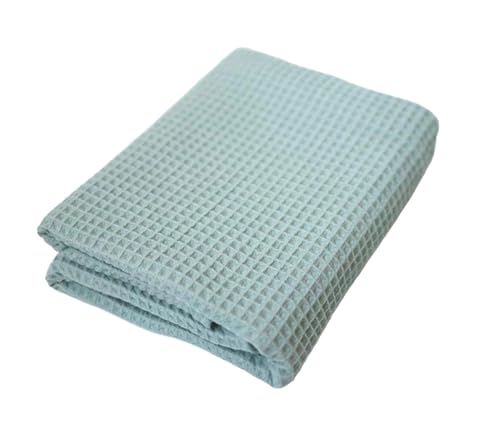 Image of Soft & Cozy Baby Waffle Blanket 43x40in Nursery Blankets for Boys Girls Swaddle Neutral Lightweight Baby and Toddler Throw Blanket Receiving Blanket (Green)