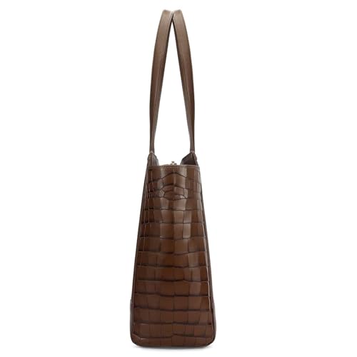Image of Da Milano Leather Tote Bag for Women (02020OL)