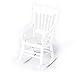 Toddmomy Modèle de chaise à bascule en bois à l'échelle 1:12, modèle de chaise miniature blanc pour enfants, tout-petits, enfants, loisirs créatifs