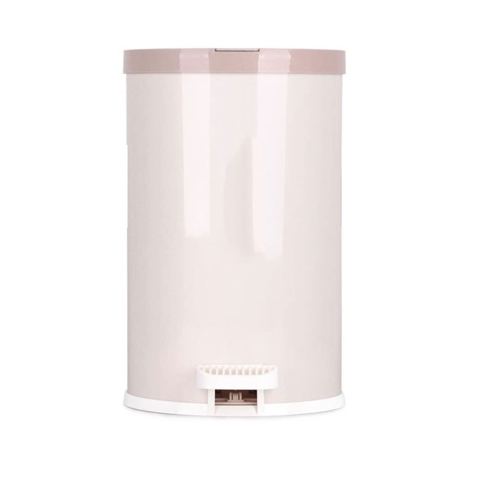 Papelera de Escritorio Cubo de basura con pedal silencioso de 6l/9l, for el hogar, sala de estar, baño, cocina, cubo de basura cubierto grande, cubo sanitario de plástico for oficina Cubo de Basura(Be