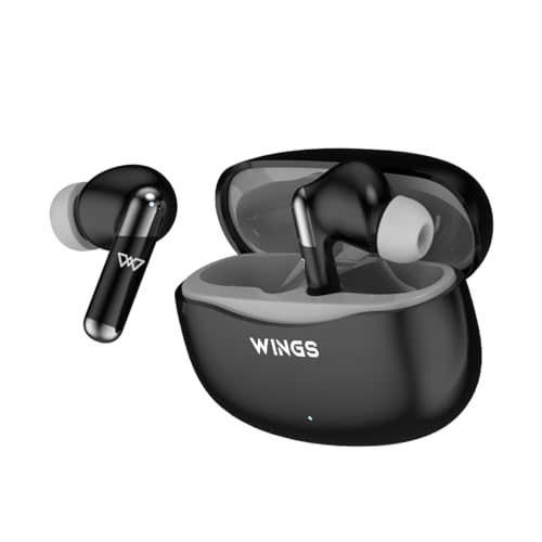 Wings Flobuds 335: Made in India Premium Lifestyle TWS Earbuds with Smart ENC, High Fidelity 13mm Drivers, Bluetooth 5.3, 40Hrs Playtime with 8 Hours Earbuds Playtime, and Low Latency 40ms