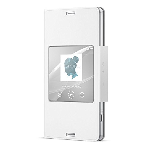 Sony SCR26 - Funda para móvil Sony Xperia Z3 Compact (con función ventana), blanco