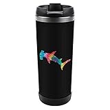 Tie Dye Hammerhead Shark Insulated Stainless Steel Spill Proof Travel Coffee Mug Tea Vacuum Tumbler