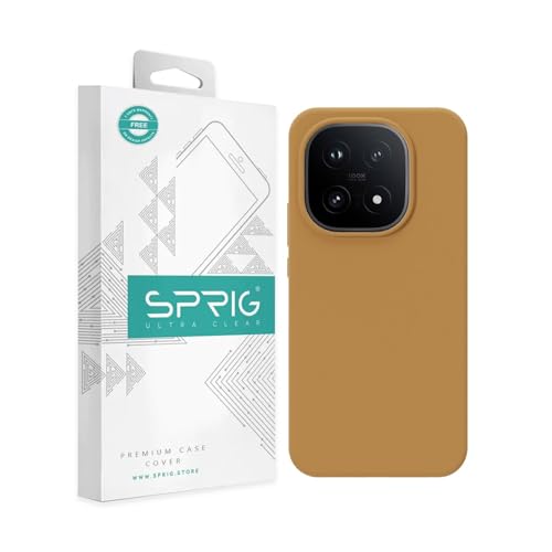 Image of SPRIG Compatible with IQOO 15 5G SilkTone Silicone Back Cover Drop Tested Shock Proof Mobile Case for Men, Women, Boys and Girls with Camera Protection (Golden Brown)