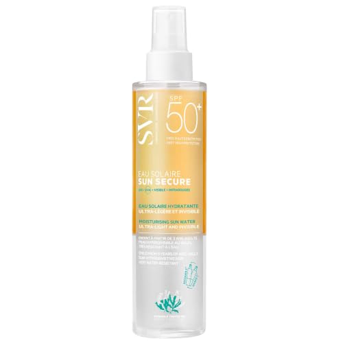 SVR - Sun Secure Eau Solaire SPF50+ - Acqua solare bi-fasica – UVA, UVB, luce visibile e infrarossi ad alta protezione – Pelle sensibile – Niacinamide, Vitamina E – 200 ml