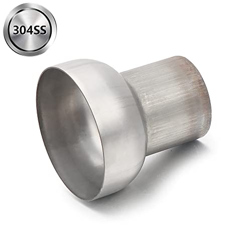 Image of A-KARCK Exhaust Adapter Connector 2 inch OD to 4 inch OD, Exhaust Pipe Reducer 4 inch Overall Length 304 Stainless Steel