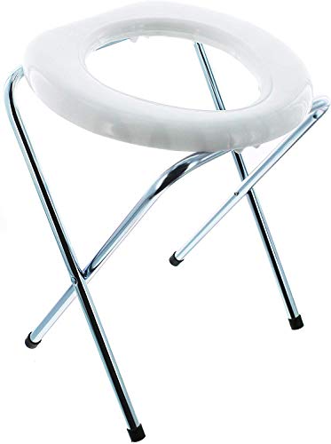 Army Universe Portable Camping Toilet Folding Commode Outdoor Emergency Mobile Travel Potty Seat with 16 Plastic Replacement Sanitary Bags