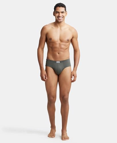 Image of Jockey 8035 Men Super Combed Cotton Solid Brief with Ultrasoft Concealed Waistband (Pack of 2)