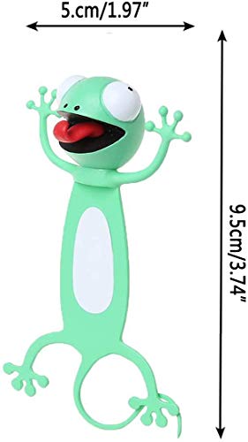 Lovely Bookmarks, Wakaka Funny 3D Cartoon Bookmark Animals Reading Bookmarks For Students Office Stationery Creative Gift Ideal For Boys Girls (Gecko) #TOP5